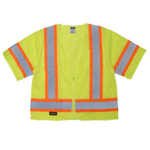 Load image into Gallery viewer, Radians SV22-3ZGM - Safety Green ANSI Class 3 Safety Vest | Front View Flat
