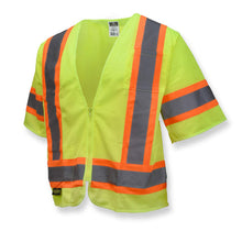 Load image into Gallery viewer, Radians SV22-3ZGM - Safety Green ANSI Class 3 Safety Vest | Front Left View
