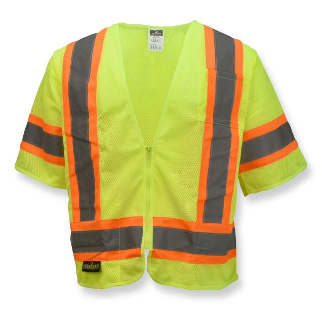 Radians SV22-3ZGM - Safety Green ANSI Class 3 Safety Vest | Front View