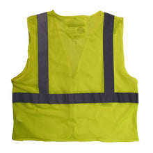 Load image into Gallery viewer, Radians SV25-2ZGM - Safety Green ANSI Class 2 Safety Vest | Back Flat View
