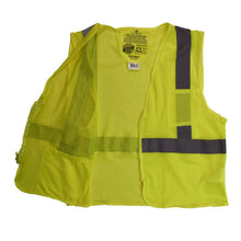 Load image into Gallery viewer, Radians SV25-2ZGM - Safety Green ANSI Class 2 Safety Vest | Inside View
