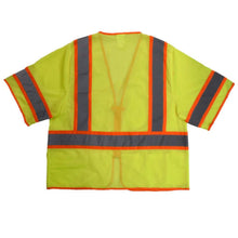 Load image into Gallery viewer, Radians SV272-3 – Safety Green Surveyor Safety Vest | Back Flat View 
