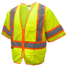 Load image into Gallery viewer, Radians SV272-3 – Safety Green Surveyor Safety Vest | Front Left View    
