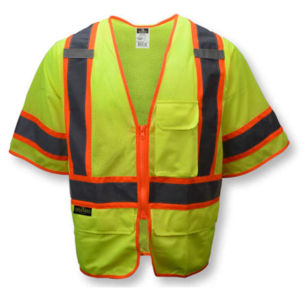 Radians SV272-3 – Safety Green Surveyor Safety Vest | Front View 