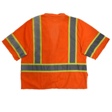 Load image into Gallery viewer, Radians SV272-3 – Safety Orange Surveyor Safety Vest | Back Flat View 
