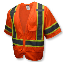 Load image into Gallery viewer, Radians SV272-3 – Safety Orange Surveyor Safety Vest | Front Left View     
