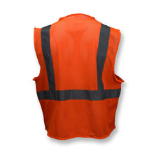 Load image into Gallery viewer, Radians SV2OM - Safety Orange ANSI Class 2 Safety Vests | Back View
