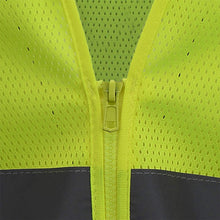 Load image into Gallery viewer, Radians SV2ZGM - Safety Green ANSI Class 2 Safety Vests | Zipper View
