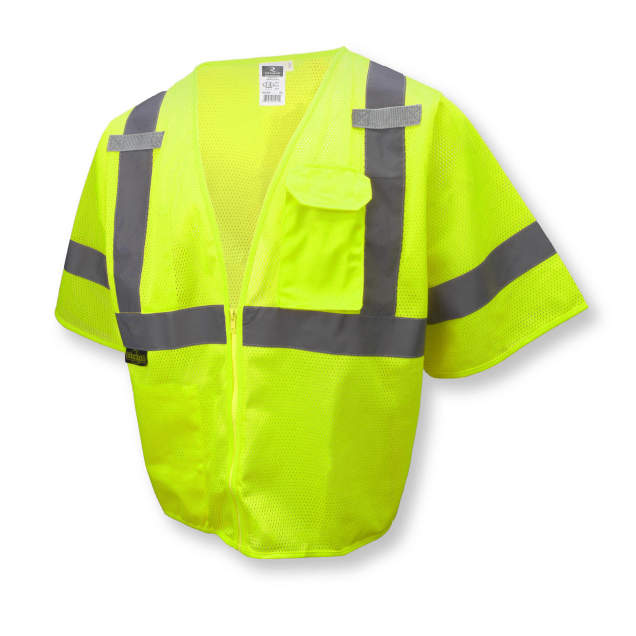 Radians SV3ZGM - Safety Green ANSI Class 3 Safety Vest | Front Left View