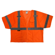 Load image into Gallery viewer, Radians SV3ZOM - Safety Orange ANSI Class 3 Safety Vest | Front Flat View
