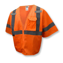 Load image into Gallery viewer, Radians SV3ZOM - Safety Orange ANSI Class 3 Safety Vest | Front Left View
