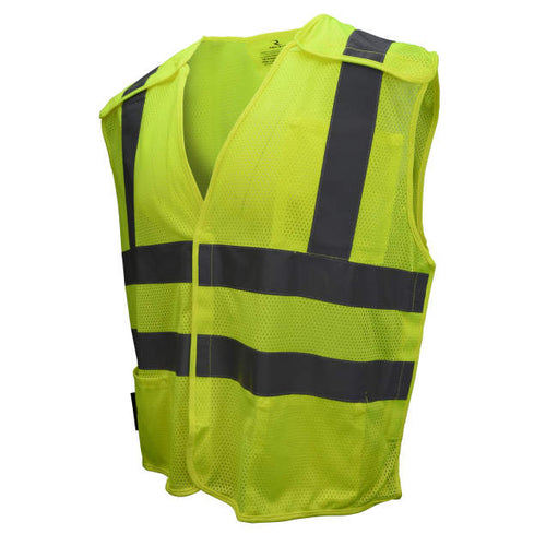 Radians SV45-2ZGM - Safety Green Breakaway Safety Vest | Front Left View