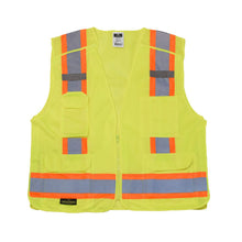 Load image into Gallery viewer, Radians SV46G - Safety Green Breakaway Safety Vest | Front Flat View
