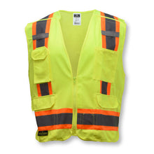 Load image into Gallery viewer, Radians SV46G - Safety Green Breakaway Safety Vest | Front View
