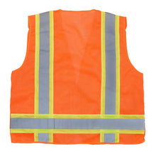 Load image into Gallery viewer, Radians SV46O - Safety Orange Breakaway Safety Vest | Back Flat View
