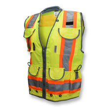 Load image into Gallery viewer, Radians SV55-2ZGD - Safety Green Surveyor Safety Vest | Front Left View
