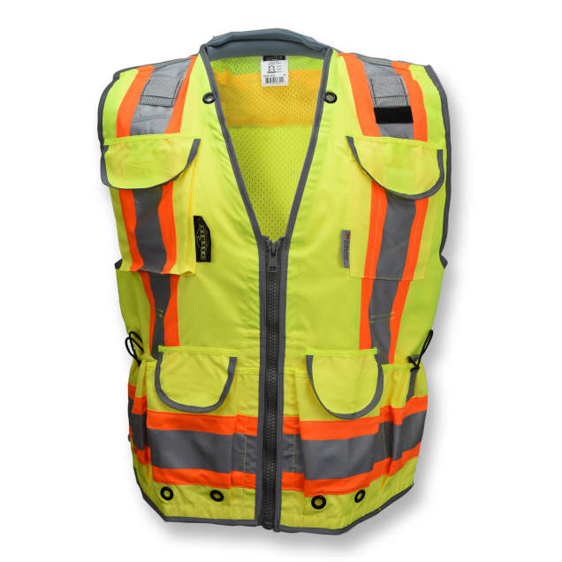 Radians SV55-2ZGD - Safety Green Surveyor Safety Vest | Front View