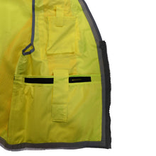 Load image into Gallery viewer, Radians SV55-2ZGD - Safety Green Surveyor Safety Vest | Inside Pocket View
