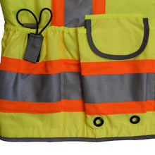 Load image into Gallery viewer, Radians SV55-2ZGD - Safety Green Surveyor Safety Vest | Lower Pocket View
