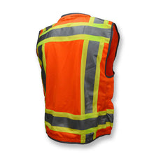 Load image into Gallery viewer, Radians SV55-2ZOD - Safety Orange Surveyor Safety Vest | Back Right View
