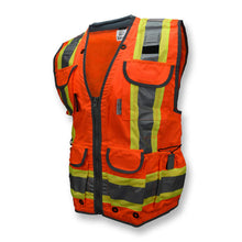 Load image into Gallery viewer, Radians SV55-2ZOD - Safety Orange Surveyor Safety Vest | Front Left View
