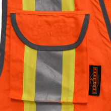 Load image into Gallery viewer, Radians SV55-2ZOD - Safety Orange Surveyor Safety Vest | Left Pocket View
