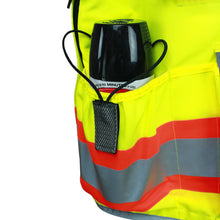 Load image into Gallery viewer, Radians SV55-2ZGD - Safety Green Surveyor Safety Vest | Can Holder View
