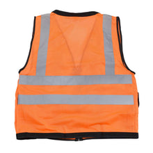 Load image into Gallery viewer, Radians SV59Z-2ZOD - Safety Orange Surveyor Safety Vest | Back Flat View
