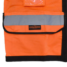 Load image into Gallery viewer, Radians SV59Z-2ZOD - Safety Orange Surveyor Safety Vest | Lower Pocket View
