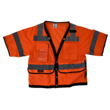 Load image into Gallery viewer, Radians SV59-3ZOD - Safety Orange ANSI Class 3 Safety Vest | Front Flat View
