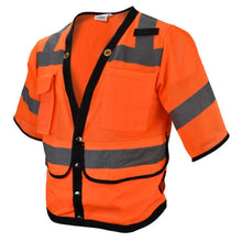 Load image into Gallery viewer, Radians SV59-3ZOD - Safety Orange ANSI Class 3 Safety Vest | Front Left View
