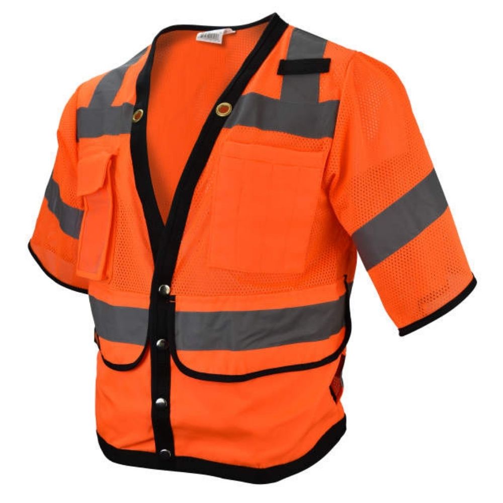 Radians SV59-3ZOD - Safety Orange ANSI Class 3 Safety Vest | Front Left View