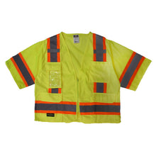 Load image into Gallery viewer, Radians SV63G - Safety Green ANSI Class 3 Safety Vests | Front Flat View
