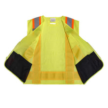 Load image into Gallery viewer, Radians SV6B-2ZGD - Safety Green Surveyor Safety Vests | Inside View
