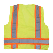 Load image into Gallery viewer, Radians SV6GM - Safety Green Surveyor Safety Vest | Back Flat View
