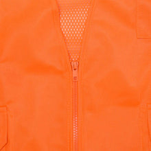 Load image into Gallery viewer, Radians SV6OM - Safety Orange Surveyor Safety Vest | Zipper View
