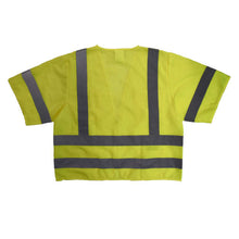 Load image into Gallery viewer, Radians SV83GM - Safety Green ANSI Class 3 Safety Vest | Back Flat View

