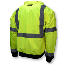 Load image into Gallery viewer, Radians SJ110B-3ZGS - Safety Green Hi-Viz Bomber Jacket | Back Right View
