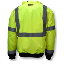 Load image into Gallery viewer, Radians SJ110B-3ZGS - Safety Green Hi-Viz Bomber Jacket | Back View
