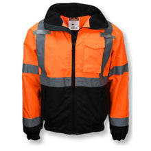 Load image into Gallery viewer, Radians SJ110B-3ZOS - Safety Orange Hi-Viz Bomber Jacket | Front View
