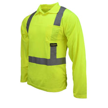 Load image into Gallery viewer, Radians ST22-2PGS - Safety Green Hi-Viz Polo Shirt | Front View
