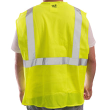 Load image into Gallery viewer, Tingley V70622 - Safety Green ANSI Class 2 Safety Vest | Back View
