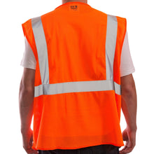 Load image into Gallery viewer, Tingley V70629 - Safety Orange ANSI Class 2 Safety Vest | Back View
