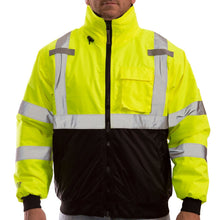 Load image into Gallery viewer, Tingley J26002 - Safety Green Hi-Viz Bomber Jackets | Front View
