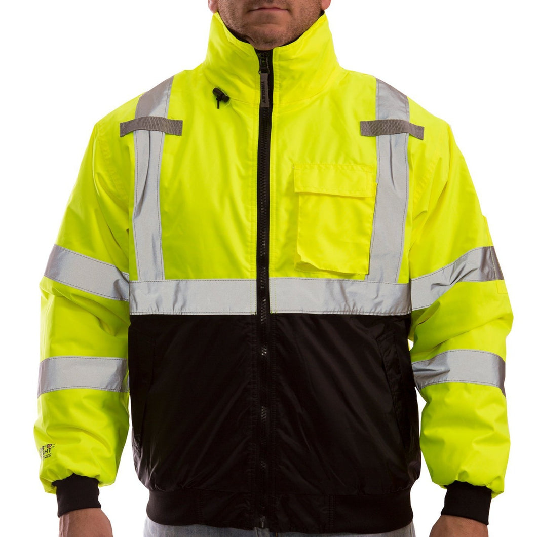 Tingley J26002 - Safety Green Hi-Viz Bomber Jackets | Front View