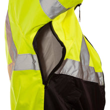 Load image into Gallery viewer, Tingley J26002 - Safety Green Hi-Viz Bomber Jackets | Side Vent View
