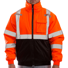 Load image into Gallery viewer, Tingley J26119 – Safety Orange Hi-Viz Bomber Jacket | Front View 
