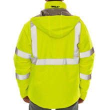 Load image into Gallery viewer, Tingley J26142 - Safety Green Hi-Viz Bomber Jacket | Back View
