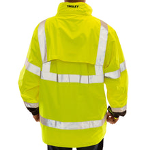 Load image into Gallery viewer, Tingley J27112 - Safety Green Hi-Viz Parka | Back View
