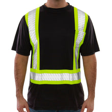 Load image into Gallery viewer, Tingley S74023C - Black Hi-Viz Short Sleeve Shirt | Front View
